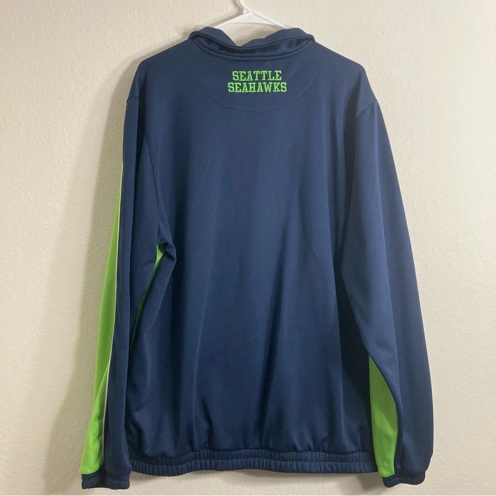 NFL - Seahawks QuarterZip Pullover - Blue/Green - X Large - Picture 6 of 7